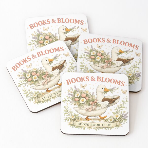 Item preview, Books & Blooms Goose Book Club designed and sold by Pattranit56.