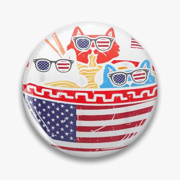 Item preview, Cats Ramen Anime American Flag USA Funny 4th of July Fourth T-Shirt designed and sold by ‘Nothing Scares Me’ Store.