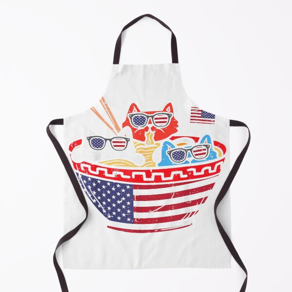 Item preview, Cats Ramen Anime American Flag USA Funny 4th of July Fourth T-Shirt designed and sold by ‘Nothing Scares Me’ Store.