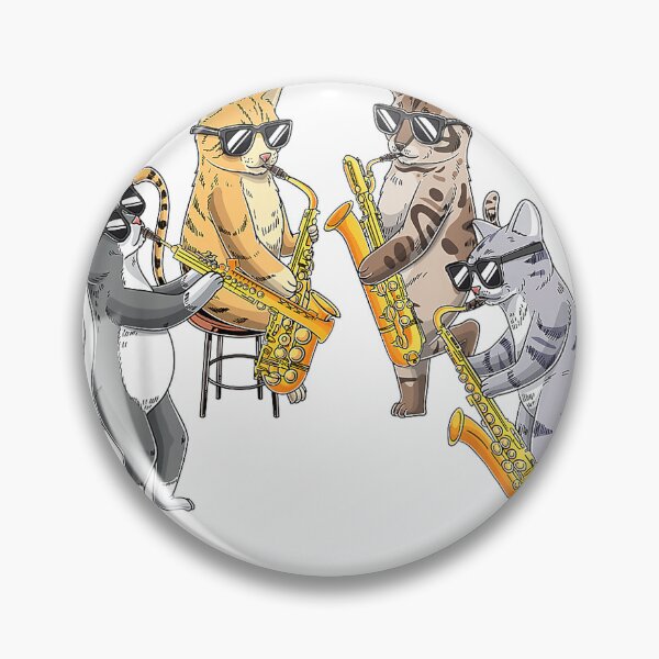 Item preview, Cats Playing Saxophone Jazz Sax Musician Saxophonist T-Shirt Small designed and sold by JJLetterDesigns.