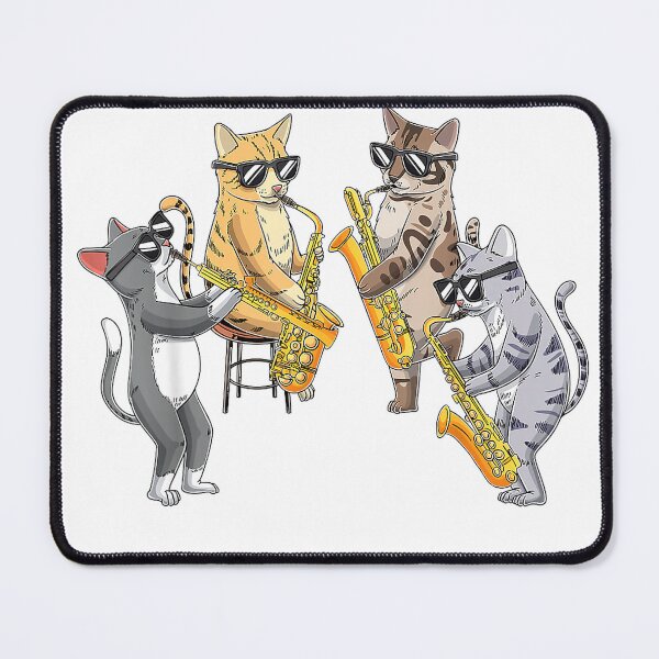 Item preview, Cats Playing Saxophone Jazz Sax Musician Saxophonist T-Shirt Small designed and sold by JJLetterDesigns.
