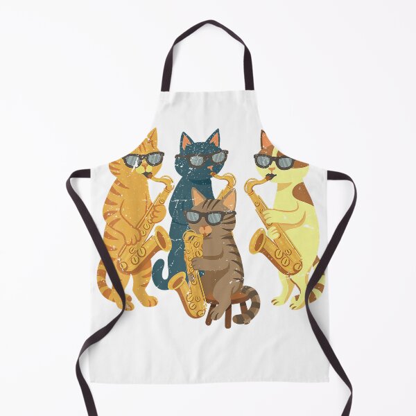 Item preview, Cats Playing Saxophone Saxophonist Jazz Player Music Lover T-Shirt designed and sold by Voila-creative.
