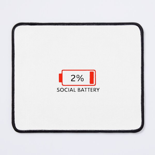 Item preview, Social Battery 2% Funny Introvert Quote  designed and sold by FarazDesign110.