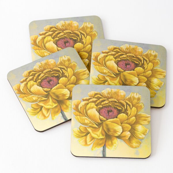 Item preview, Yellow Peony by Jenette Hewitt Art jkh63 designed and sold by Jenette Hewitt Art.