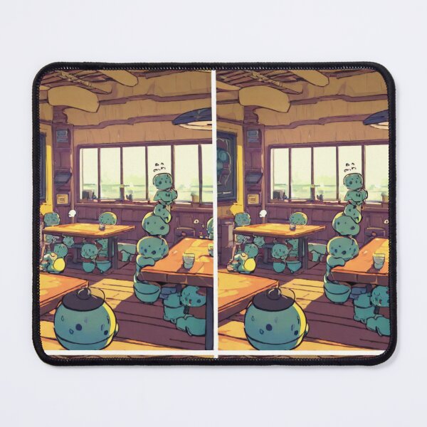 Item preview, Illustration - Surreal Coffee Scene with Round Colorful Characters, Playful and Quirky Atmosphere designed and sold by Reverso-Design.