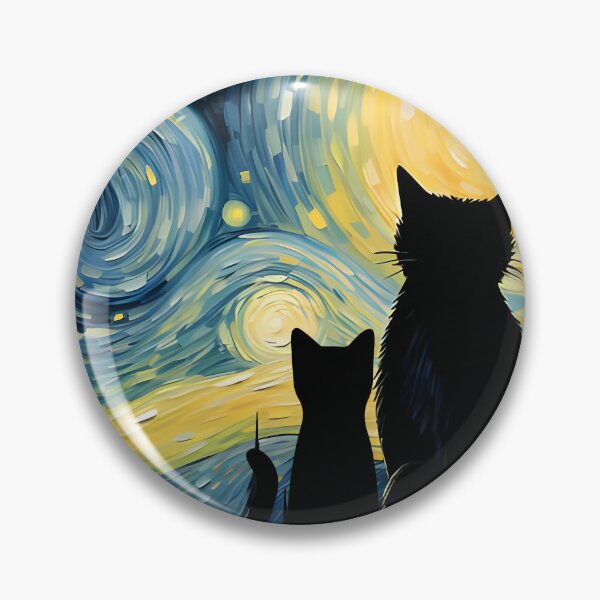 Item preview, Van Gogh Cat Starry Night Van Gogh Cat Lovers designed and sold by PurrfectHome.