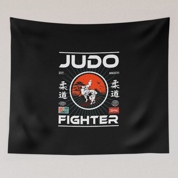 Artikelvorschau, Judo Fighter Design mit Kanji für Judoka entworfen und verkauft von RetroMaritalArt.