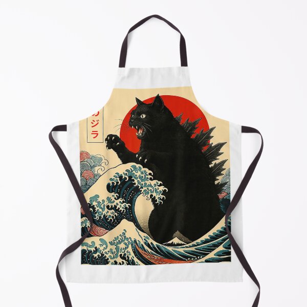 Item preview, Catzilla Cat Japanese Art Funny Gifts for Men Women Boy Kids T-Shirt designed and sold by DArtfulStudio.