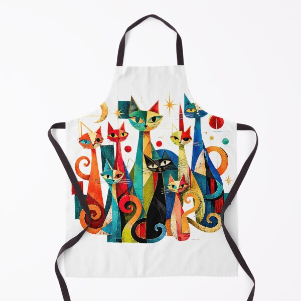 Item preview, Colorful Mid Century Modern Cats Retro Cat Art T-Shirt designed and sold by Othinus.