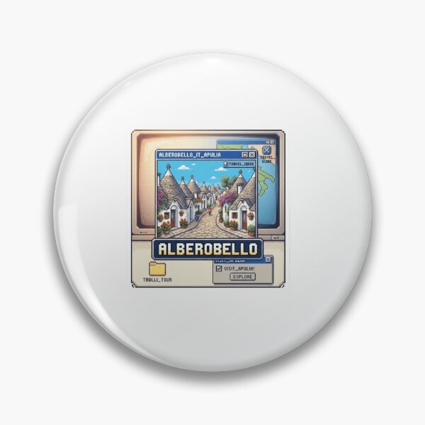 Item preview, Alberobello Italy Trulli Village Pixel Travel Sticker designed and sold by Imaginarium of Chaos falcon88 .