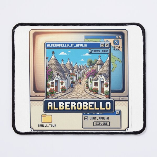 Item preview, Alberobello Italy Trulli Village Pixel Travel Sticker designed and sold by Imaginarium of Chaos falcon88 .