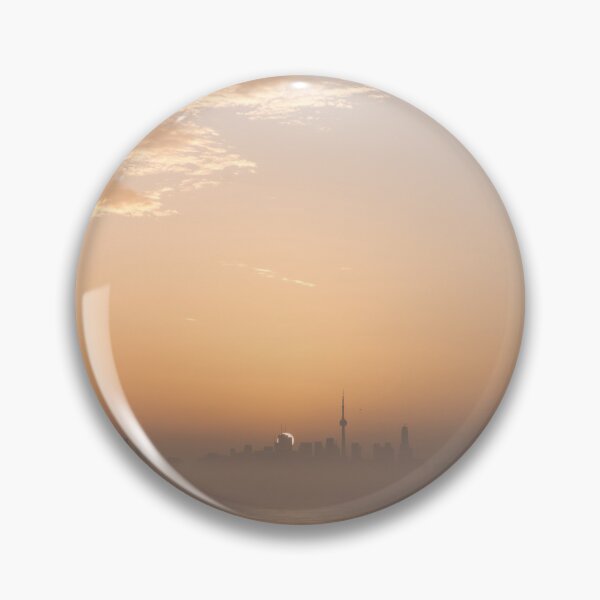 Item preview, Sunrise Behind Toronto Skyline Veiled in Soft Fog designed and sold by Georgia Mizuleva.