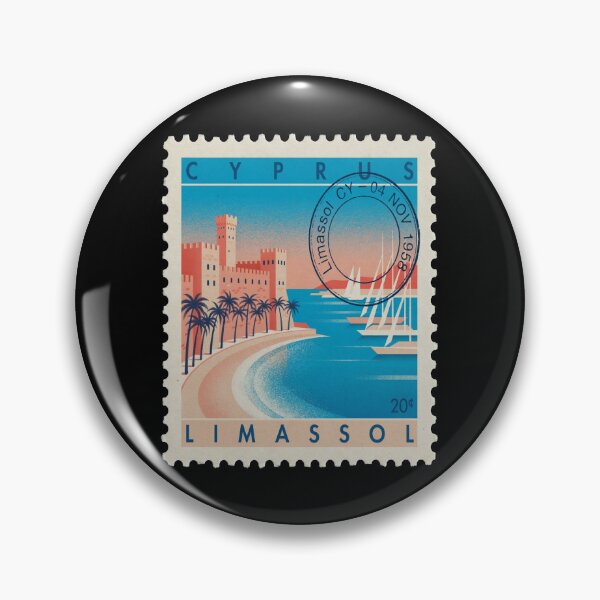 Item preview, Limassol Cyprus Mediterranean Coast Postage Stamp Sticker designed and sold by stickercuffs.