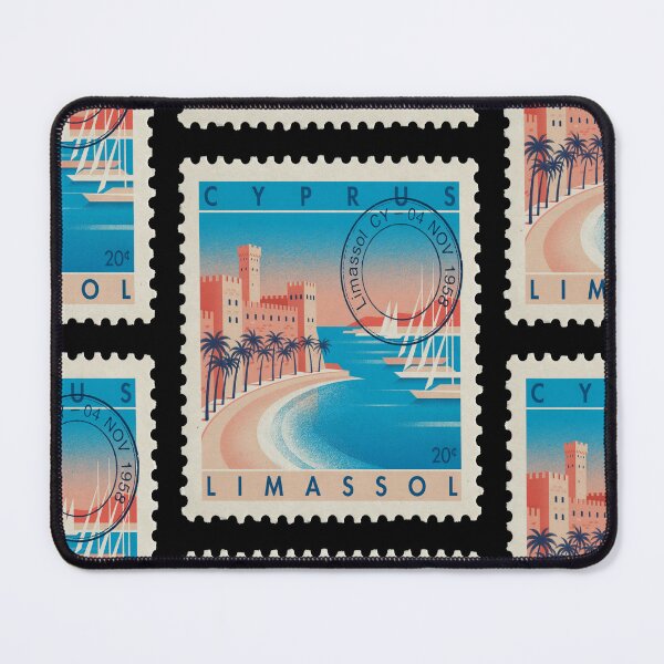 Item preview, Limassol Cyprus Mediterranean Coast Postage Stamp Sticker designed and sold by stickercuffs.