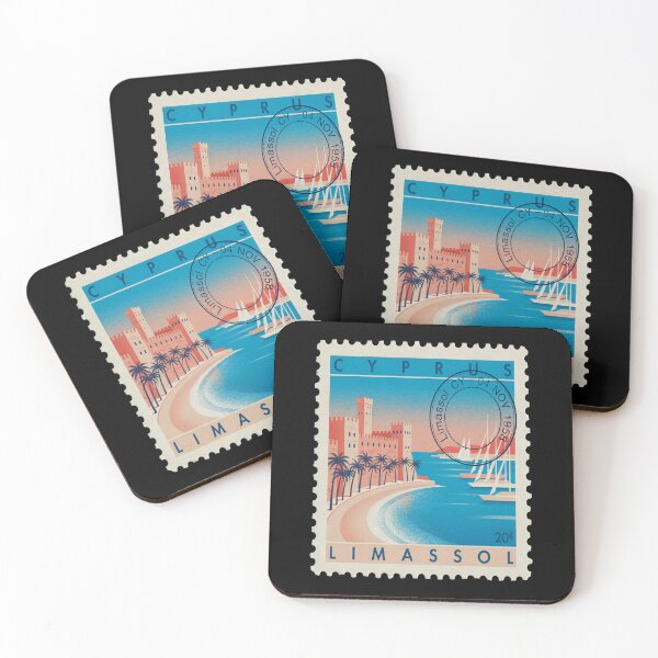 Item preview, Limassol Cyprus Mediterranean Coast Postage Stamp Sticker designed and sold by stickercuffs.