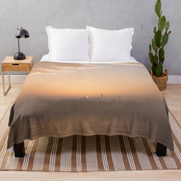 Item preview, Sunrise Behind Toronto Skyline Veiled in Soft Fog designed and sold by Georgia Mizuleva.