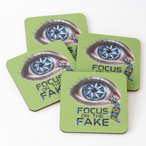 Item preview, Focus on the Fake – Cyber Eye Glitch AI Surreal Sci-Fi Digital Art designed and sold by puzzell.