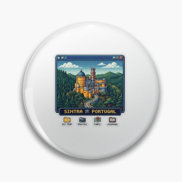 Item preview, Sintra Portugal Palace Pixel Travel Sticker designed and sold by Imaginarium of Chaos falcon88 .