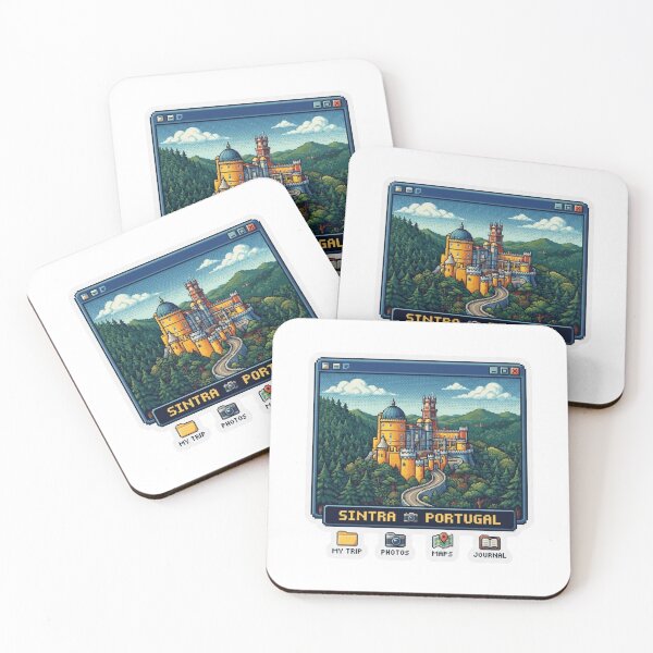 Item preview, Sintra Portugal Palace Pixel Travel Sticker designed and sold by Imaginarium of Chaos falcon88 .