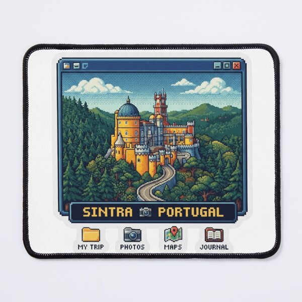Item preview, Sintra Portugal Palace Pixel Travel Sticker designed and sold by Imaginarium of Chaos falcon88 .