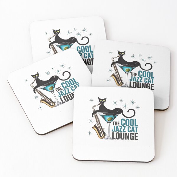 Item preview, Cool Jazz Cat Lounge Sax Martini Graphic T-Shirt designed and sold by SavsMerch.