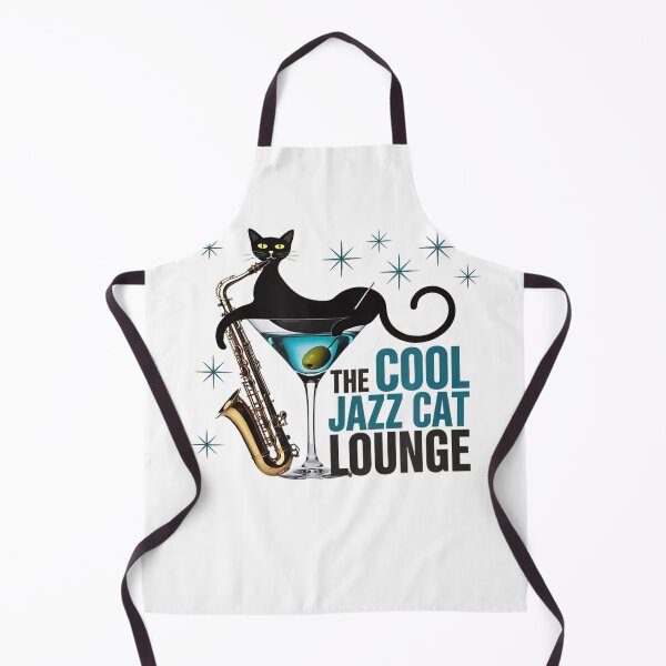Item preview, Cool Jazz Cat Lounge Sax Martini Graphic T-Shirt designed and sold by SavsMerch.
