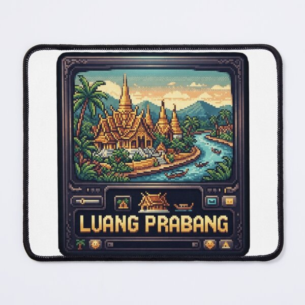Item preview, Luang Prabang Laos Temple Pixel Travel Sticker designed and sold by Imaginarium of Chaos falcon88 .