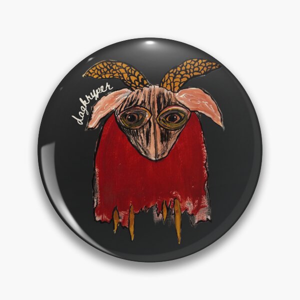 Item preview, Nocnitsa — Day Creeper No. 1 Red Horned Creature Folk Art Painting Slavic Folklore designed and sold by dagkryper.