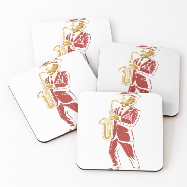 Item preview, Cool Jazz Cat Saxophonist Cat Jazz Lover Funny Cat Musician T-Shirt designed and sold by KTY-NUSS.