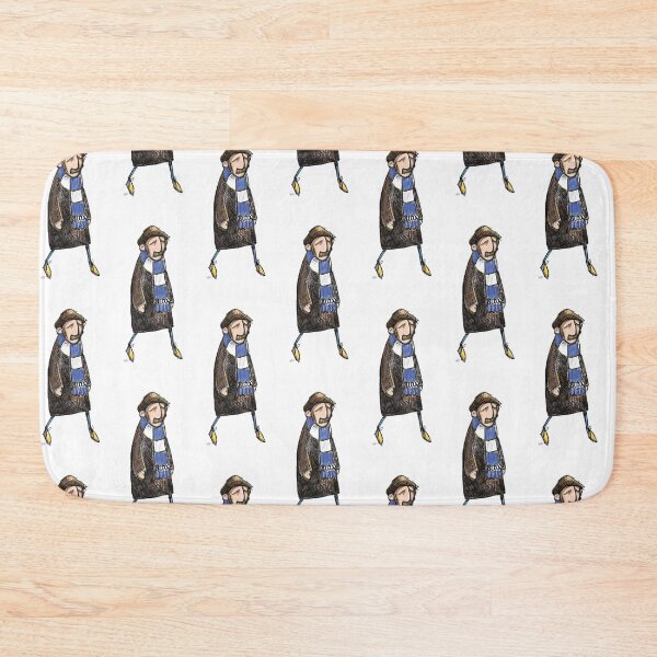 Item preview, Classic Football Fan Illustration | Retro Terrace Supporter | Blue & White Scarf - Illustrated designed and sold by GWARTGB.