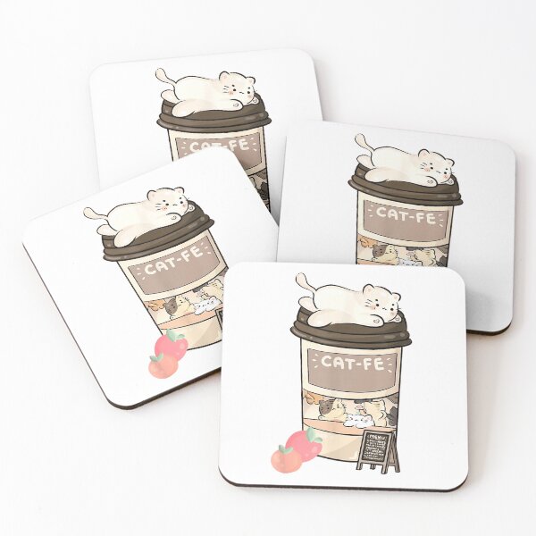 Item preview, Cute Cat Cafe, Kawaii Cat Coffee, Anime Neko Kitty, Cat Puns T-Shirt designed and sold by DArtfulStudio.