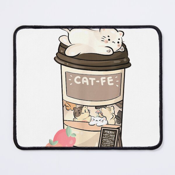 Item preview, Cute Cat Cafe, Kawaii Cat Coffee, Anime Neko Kitty, Cat Puns T-Shirt designed and sold by DArtfulStudio.