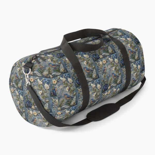 Item preview, Bluebirds Botanical Faux Embroidery designed and sold by HavuNordicShop.
