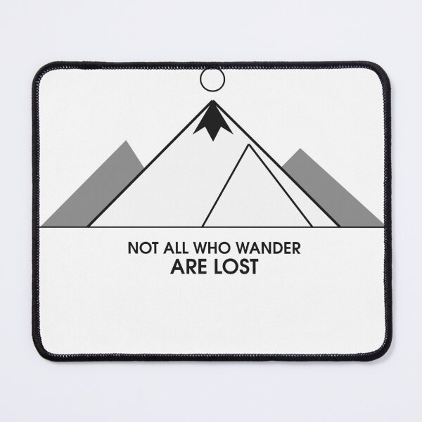 Item preview, Not All Who Wander Are Lost Minimalist Mountain Design designed and sold by JoPiCreative.