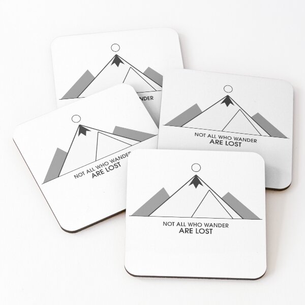 Item preview, Not All Who Wander Are Lost Minimalist Mountain Design designed and sold by JoPiCreative.