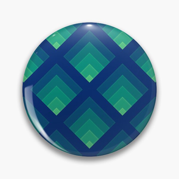 Item preview, Turquoise Labyrinth - Green Blue Geometric Diamond Pattern designed and sold by BlackthornDsign.