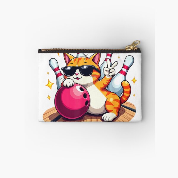 Item preview, Cute Cat With Sunglasses Cat Playing Bowling For men women T-Shirt designed and sold by Badriiiii.