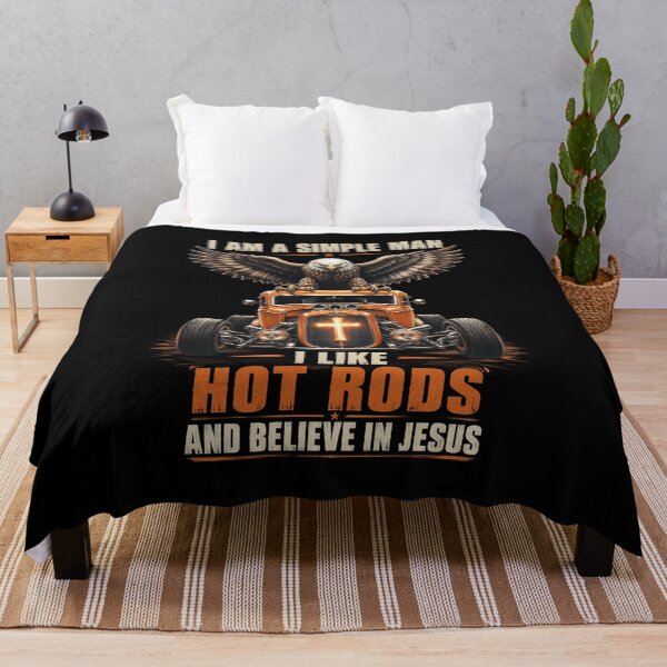 Item preview, I Am A Simple Man I Like Hot Rods and Believe in Jesus designed and sold by OlakunleOloroz.