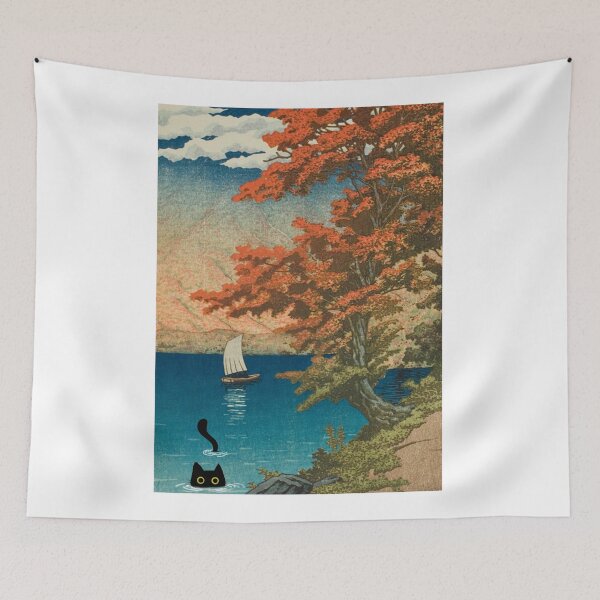 Item preview, Cat in Lake Chuzenji at Nikko - Nature Landscape designed and sold by PurrfectHome.