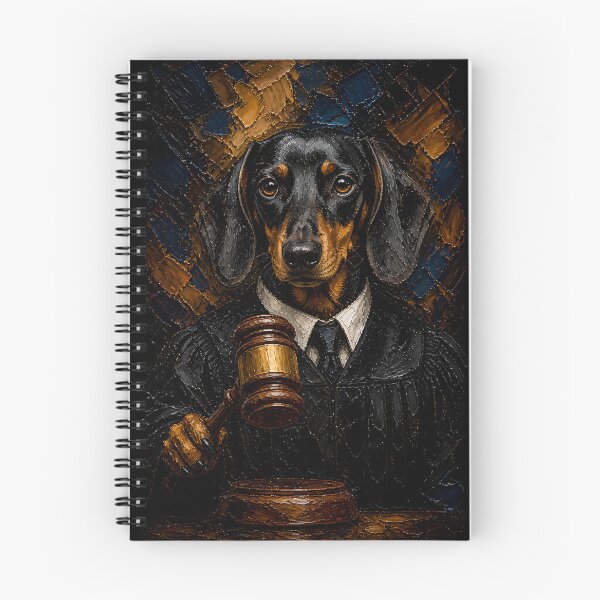 Item preview, Honorable Judge Dachshund Courtroom Gavel Art designed and sold by Vista Atelier.