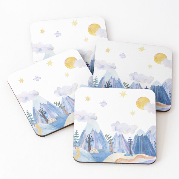 Item preview, watercolor mountain landscape  designed and sold by the-myro.