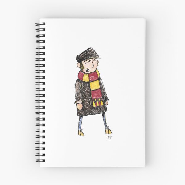 Item preview, Classic Football Fan Illustration | Retro Terrace Supporter | Red & Yellow Scarf - Illustrated designed and sold by GWARTGB.