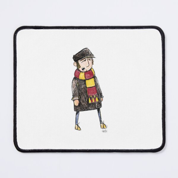 Item preview, Classic Football Fan Illustration | Retro Terrace Supporter | Red & Yellow Scarf - Illustrated designed and sold by GWARTGB.
