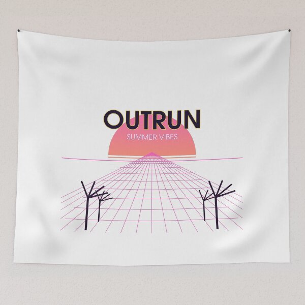 Aperçu de l'œuvre Esthétique rétro vaporwave coucher de soleil outrun années 80 créée et vendue par JoPiCreative.