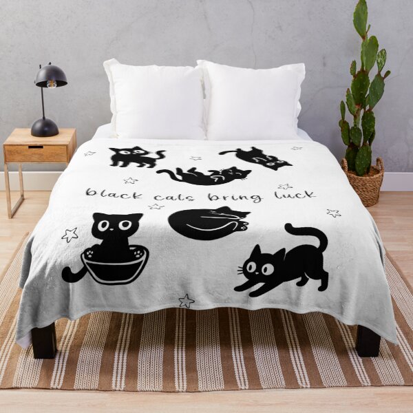 Item preview, black cats bring luck • cute cat lover poster designed and sold by Mypixieart.