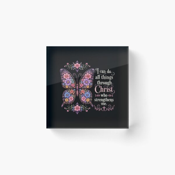 Item preview, I Can Do All Things Through Christ Pretty Butterfly designed and sold by OlakunleOloroz.