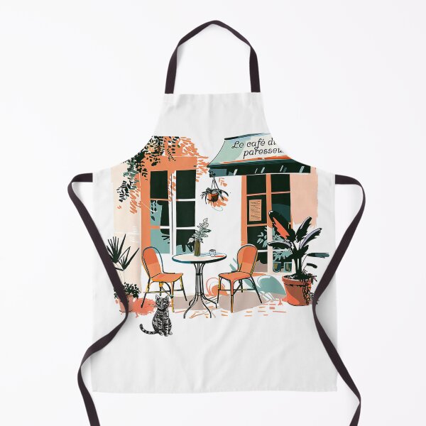 Item preview, Cute French Lazy Cat Cafe Paris France Line Drawing Souvenir T-Shirt designed and sold by gidget-gadget.