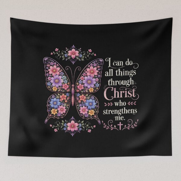 Item preview, I Can Do All Things Through Christ Pretty Butterfly designed and sold by OlakunleOloroz.