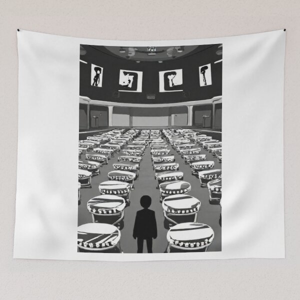 Item preview, Illustration - Visionary Artist of Dystopian Surrealism, Monumental Monochrome Work designed and sold by Reverso-Design.