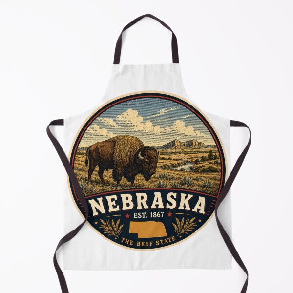 Item preview, Nebraska Retro State Badge – Vintage Travel Graphic designed and sold by Mac Sketches.